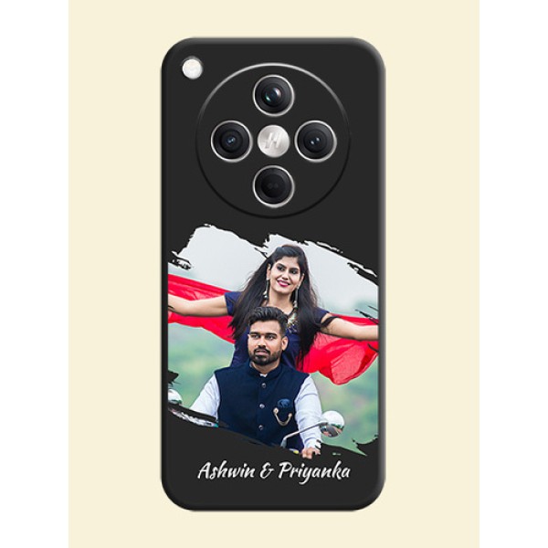 Grunge Brush Strokes on Photo On Space Black Custom Soft Matte Mobile Back Cover - Oppo Find X8 5G Grunge Brush Strokes on Photo On Space Black Custom Soft Matte Mobile Back Cover - Oppo Find X8 5G