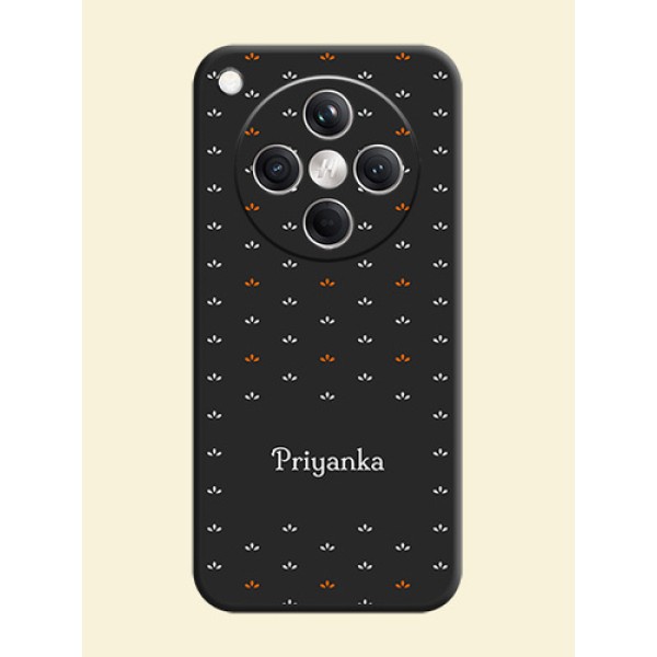 Simple Pattern With Custom Text On Space Black Custom Soft Matte Mobile Back Cover - Oppo Find X8 5G Simple Pattern With Custom Text On Space Black Custom Soft Matte Mobile Back Cover - Oppo Find X8 5G