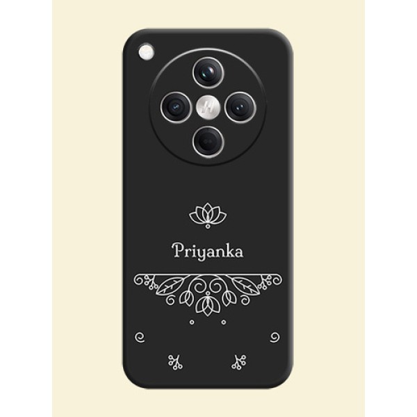 Lotus Garden Custom Text On Space Black Custom Soft Matte Mobile Back Cover - Oppo Find X8 5G Lotus Garden Custom Text On Space Black Custom Soft Matte Mobile Back Cover - Oppo Find X8 5G