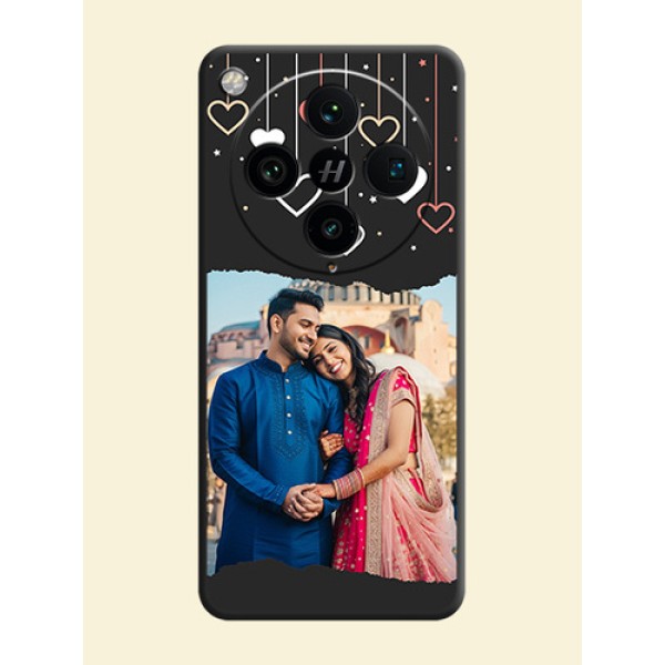 Love Hangings with Splash Wave Picture On Space Black Custom Soft Matte Mobile Back Cover - Oppo Find X8 Pro 5G
