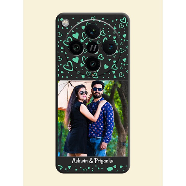 Sea Green Indefinite Love Pattern on Photo On Space Black Custom Soft Matte Mobile Back Cover - Oppo Find X8 Pro 5G Sea Green Indefinite Love Pattern on Photo On Space Black Custom Soft Matte Mobile Back Cover - Oppo Find X8 Pro 5G
