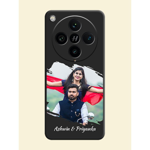 Grunge Brush Strokes on Photo On Space Black Custom Soft Matte Mobile Back Cover - Oppo Find X8 Pro 5G Grunge Brush Strokes on Photo On Space Black Custom Soft Matte Mobile Back Cover - Oppo Find X8 Pro 5G