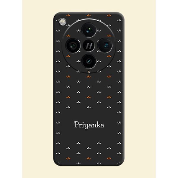 Simple Pattern With Custom Text On Space Black Custom Soft Matte Mobile Back Cover - Oppo Find X8 Pro 5G Simple Pattern With Custom Text On Space Black Custom Soft Matte Mobile Back Cover - Oppo Find X8 Pro 5G