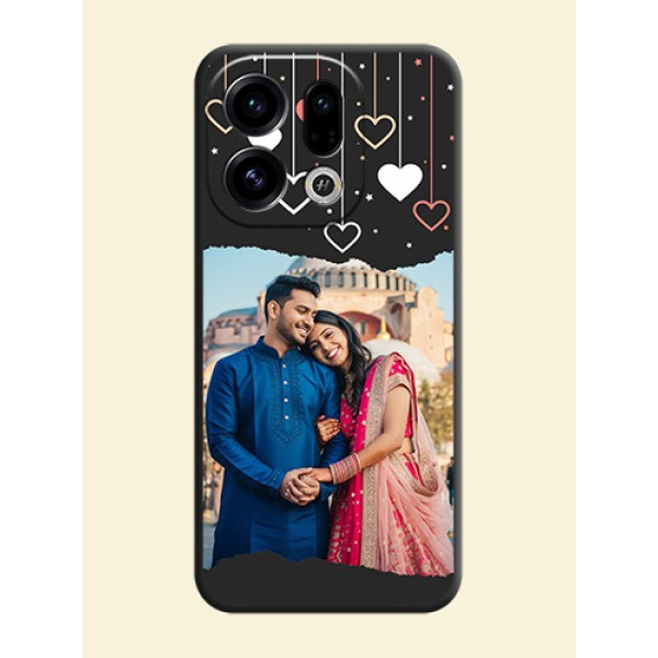Love Hangings with Splash Wave Picture On Space Black Custom Soft Matte Mobile Back Cover - Oppo Find X9 5G