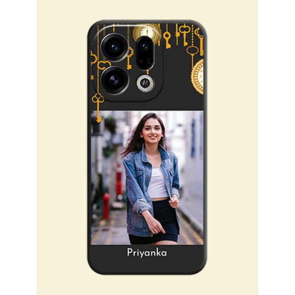 Decorative Design with Text On Space Black Custom Soft Matte Mobile Back Cover - Oppo Find X9 5G Decorative Design with Text On Space Black Custom Soft Matte Mobile Back Cover - Oppo Find X9 5G