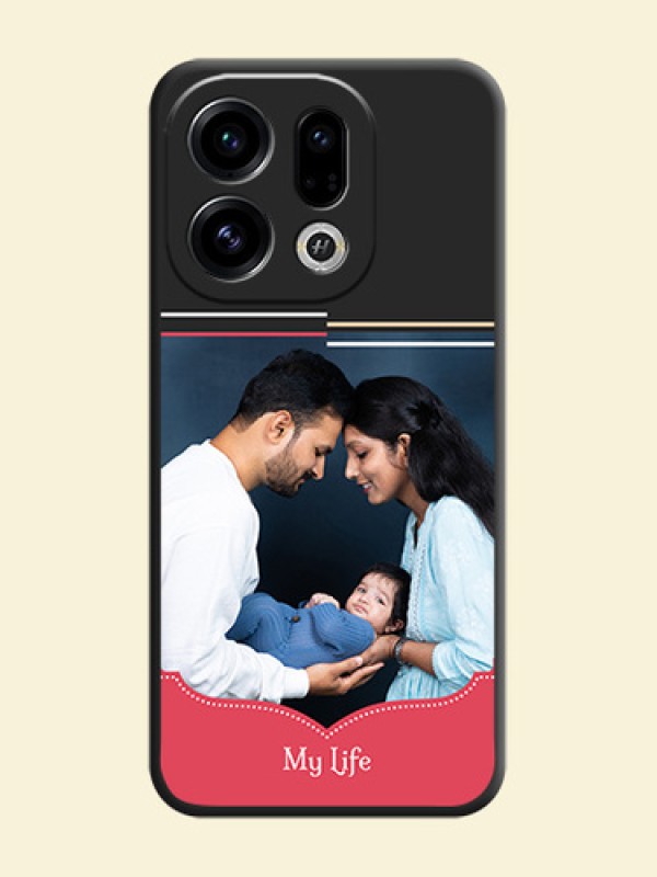 Classic Plain Design with Name On Space Black Custom Soft Matte Mobile Back Cover - Oppo Find X9 5G
