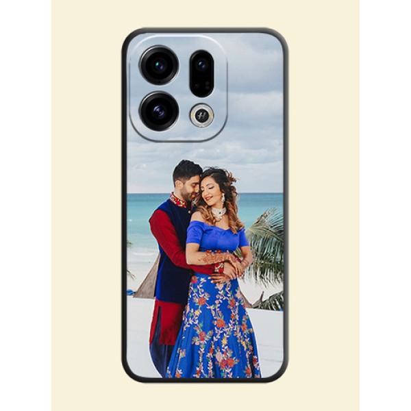 Full Single Pic Upload On Space Black Custom Soft Matte Mobile Back Cover - Oppo Find X9 5G Full Single Pic Upload On Space Black Custom Soft Matte Mobile Back Cover - Oppo Find X9 5G