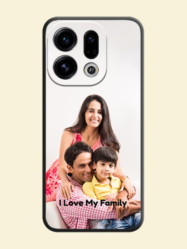 Full Single Pic Upload With Text On Space Black Custom Soft Matte Mobile Back Cover - Oppo Find X9 5G