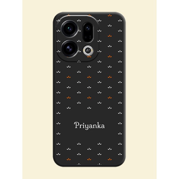 Simple Pattern With Custom Text On Space Black Custom Soft Matte Mobile Back Cover - Oppo Find X9 5G Simple Pattern With Custom Text On Space Black Custom Soft Matte Mobile Back Cover - Oppo Find X9 5G