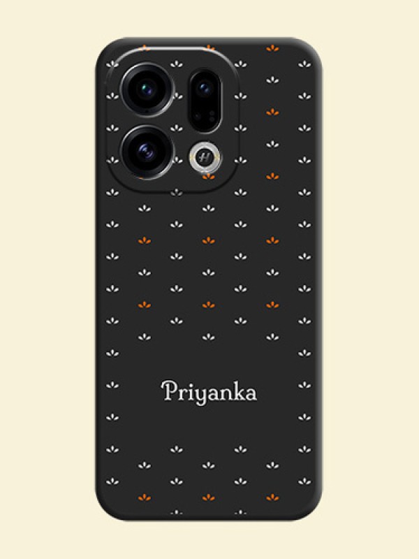 Simple Pattern With Custom Text On Space Black Custom Soft Matte Mobile Back Cover - Oppo Find X9 5G