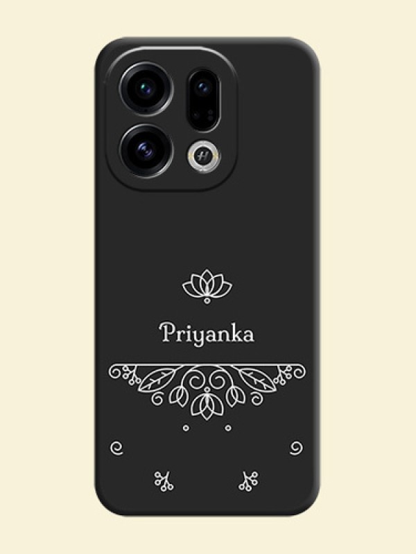 Lotus Garden Custom Text On Space Black Custom Soft Matte Mobile Back Cover - Oppo Find X9 5G