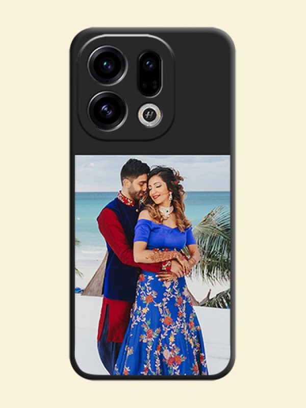 Image Upload With Space Black Color On Custom Soft Matte Mobile Back Cover - Oppo Find X9 5G