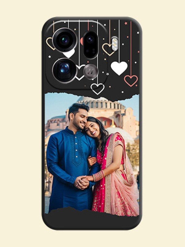 Love Hangings with Splash Wave Picture On Space Black Custom Soft Matte Mobile Back Cover - Oppo Find X9 Pro 5G