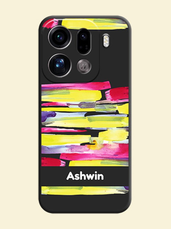 Brush Coloured On Space Black Custom Soft Matte Mobile Back Cover - Oppo Find X9 Pro 5G