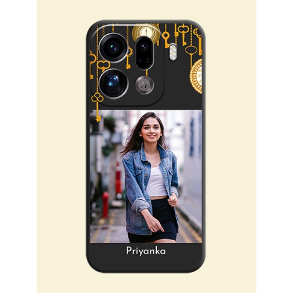 Decorative Design with Text On Space Black Custom Soft Matte Mobile Back Cover - Oppo Find X9 Pro 5G Decorative Design with Text On Space Black Custom Soft Matte Mobile Back Cover - Oppo Find X9 Pro 5G