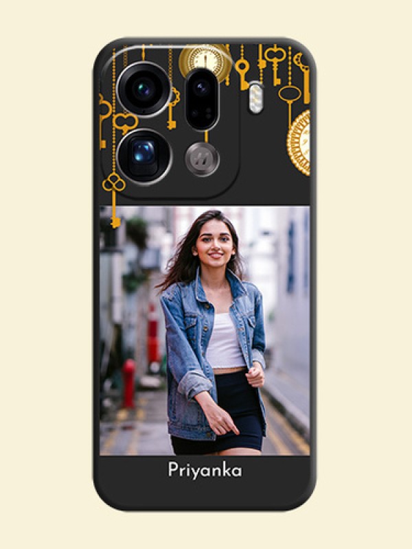 Decorative Design with Text On Space Black Custom Soft Matte Mobile Back Cover - Oppo Find X9 Pro 5G