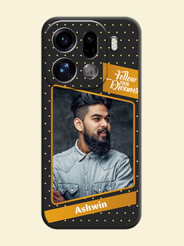 Follow Your Dreams with White Dots On Space Black Custom Soft Matte Mobile Back Cover - Oppo Find X9 Pro 5G