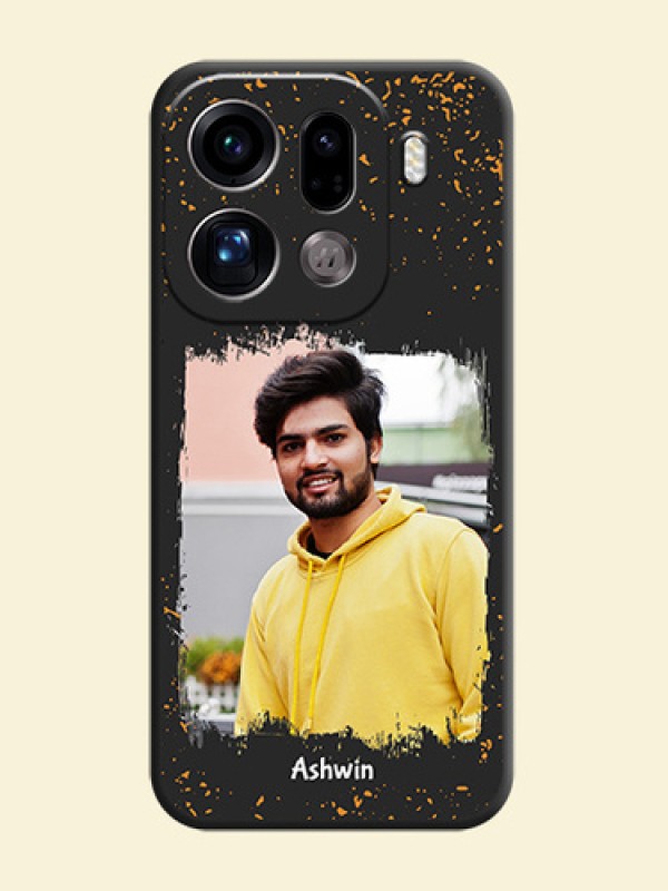 Spray Free Design on Photo On Space Black Custom Soft Matte Mobile Back Cover - Oppo Find X9 Pro 5G