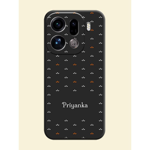 Simple Pattern With Custom Text On Space Black Custom Soft Matte Mobile Back Cover - Oppo Find X9 Pro 5G Simple Pattern With Custom Text On Space Black Custom Soft Matte Mobile Back Cover - Oppo Find X9 Pro 5G