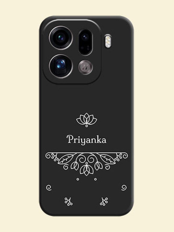 Lotus Garden Custom Text On Space Black Custom Soft Matte Mobile Back Cover - Oppo Find X9 Pro 5G