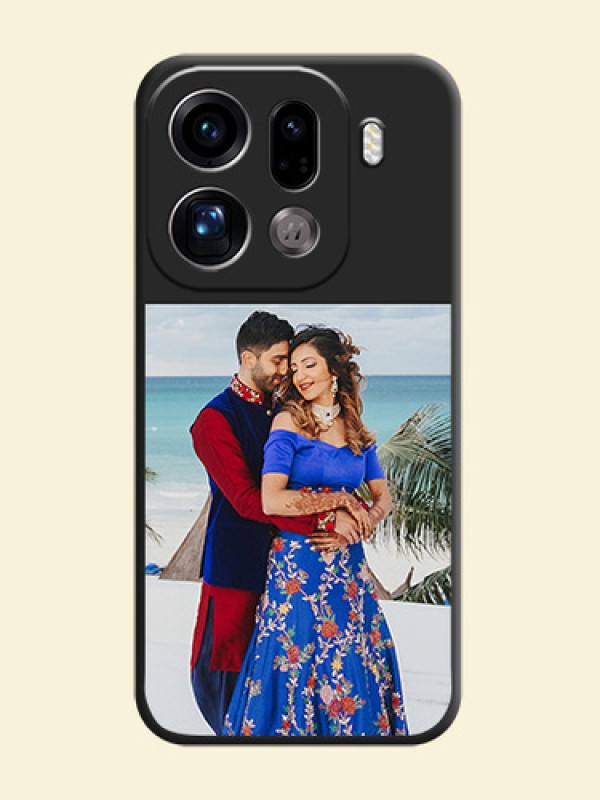 Image Upload With Space Black Color On Custom Soft Matte Mobile Back Cover - Oppo Find X9 Pro 5G