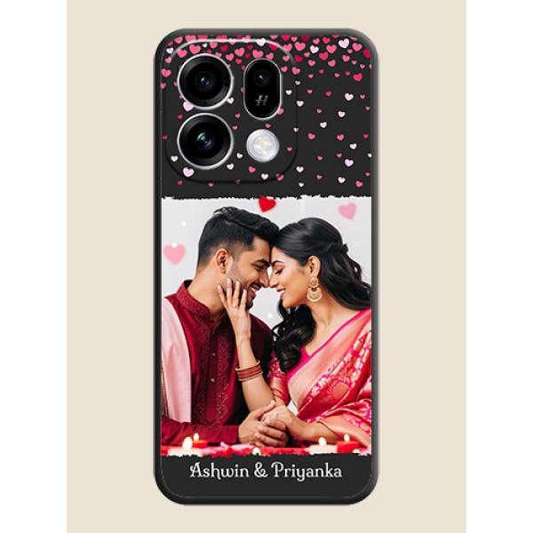 Fall in Love with Your Partner on Photo On Space Black Custom Soft Matte Mobile Back Cover - Oppo Find X9s 5G Fall in Love with Your Partner on Photo On Space Black Custom Soft Matte Mobile Back Cover - Oppo Find X9s 5G