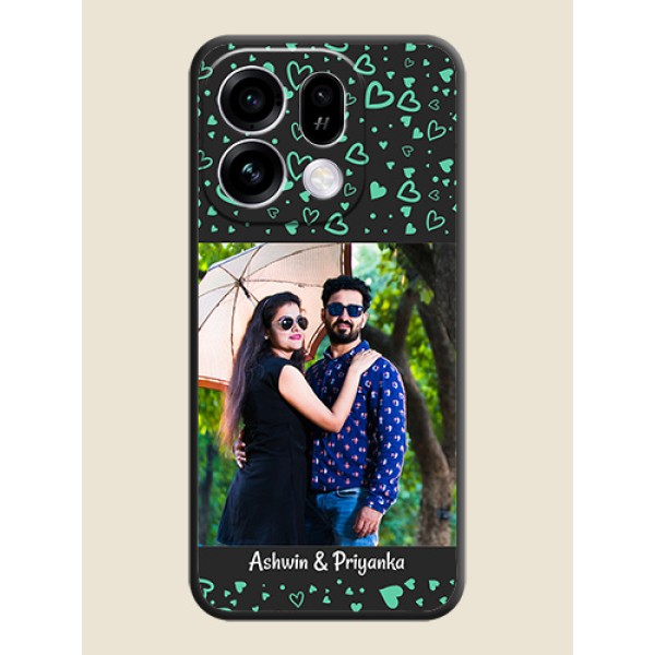 Sea Green Indefinite Love Pattern on Photo On Space Black Custom Soft Matte Mobile Back Cover - Oppo Find X9s 5G Sea Green Indefinite Love Pattern on Photo On Space Black Custom Soft Matte Mobile Back Cover - Oppo Find X9s 5G