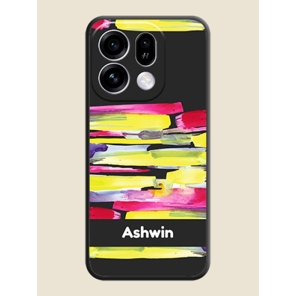 Brush Coloured On Space Black Custom Soft Matte Mobile Back Cover - Oppo Find X9s 5G Brush Coloured On Space Black Custom Soft Matte Mobile Back Cover - Oppo Find X9s 5G