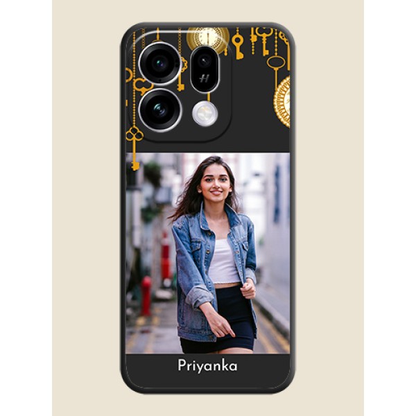 Decorative Design with Text On Space Black Custom Soft Matte Mobile Back Cover - Oppo Find X9s 5G Decorative Design with Text On Space Black Custom Soft Matte Mobile Back Cover - Oppo Find X9s 5G
