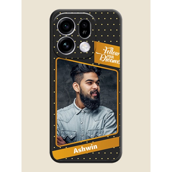 Follow Your Dreams with White Dots On Space Black Custom Soft Matte Mobile Back Cover - Oppo Find X9s 5G Follow Your Dreams with White Dots On Space Black Custom Soft Matte Mobile Back Cover - Oppo Find X9s 5G