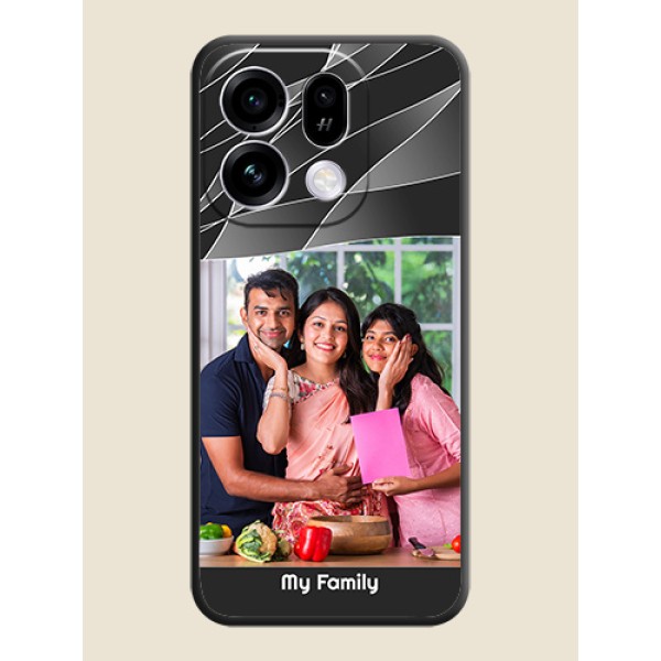Mixed Wave Lines on Photo On Space Black Custom Soft Matte Mobile Back Cover - Oppo Find X9s 5G Mixed Wave Lines on Photo On Space Black Custom Soft Matte Mobile Back Cover - Oppo Find X9s 5G