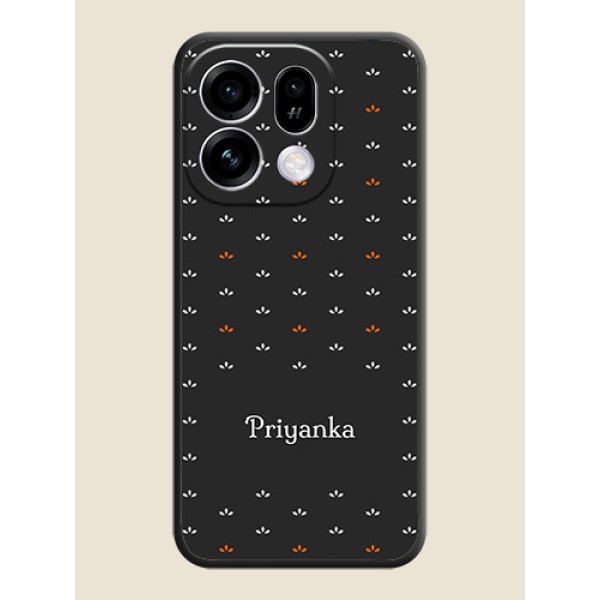 Simple Pattern With Custom Text On Space Black Custom Soft Matte Mobile Back Cover - Oppo Find X9s 5G Simple Pattern With Custom Text On Space Black Custom Soft Matte Mobile Back Cover - Oppo Find X9s 5G