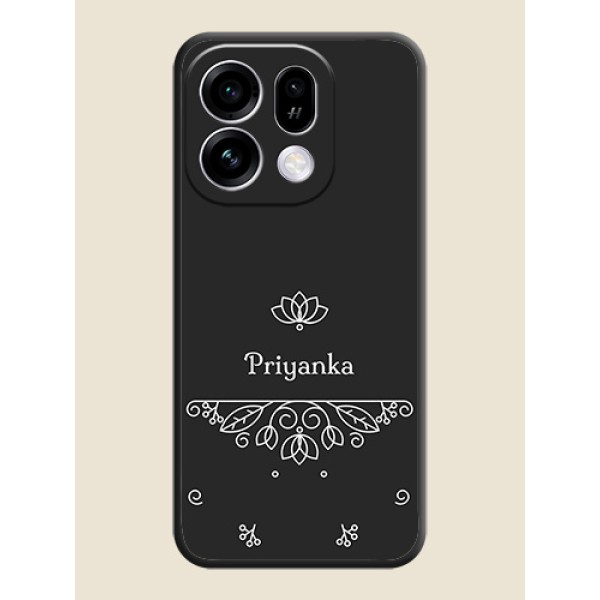 Lotus Garden Custom Text On Space Black Custom Soft Matte Mobile Back Cover - Oppo Find X9s 5G Lotus Garden Custom Text On Space Black Custom Soft Matte Mobile Back Cover - Oppo Find X9s 5G