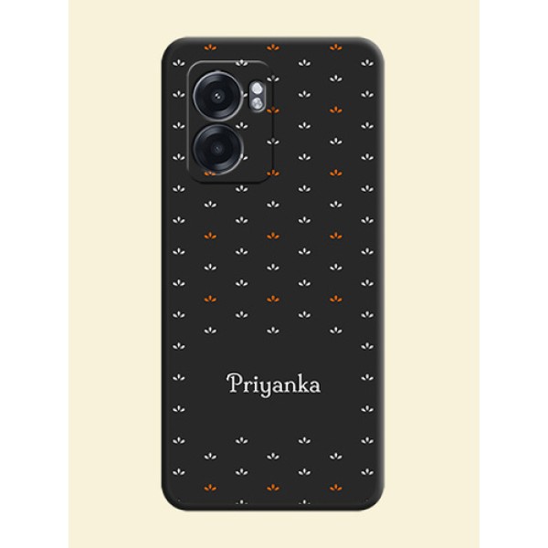 Simple Pattern With Custom Text On Space Black Personalized Soft Matte Phone Covers -Oppo K10 5G Simple Pattern With Custom Text On Space Black Personalized Soft Matte Phone Covers -Oppo K10 5G