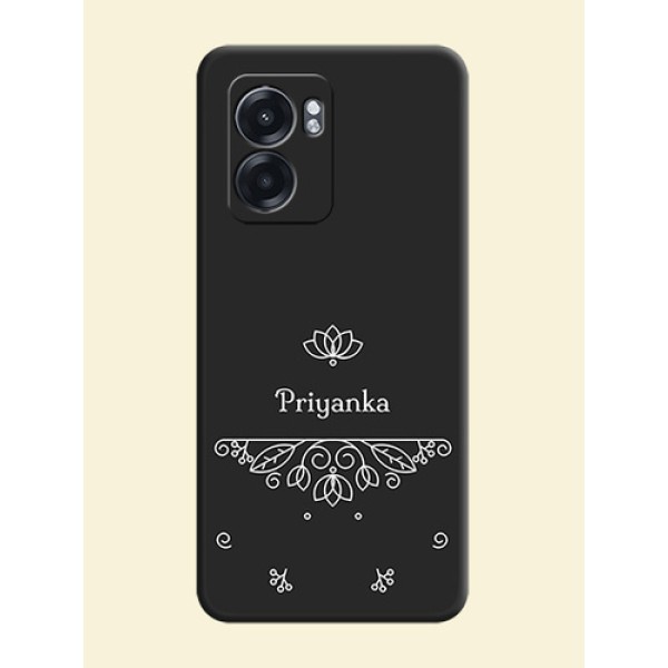Lotus Garden Custom Text On Space Black Personalized Soft Matte Phone Covers -Oppo K10 5G Lotus Garden Custom Text On Space Black Personalized Soft Matte Phone Covers -Oppo K10 5G