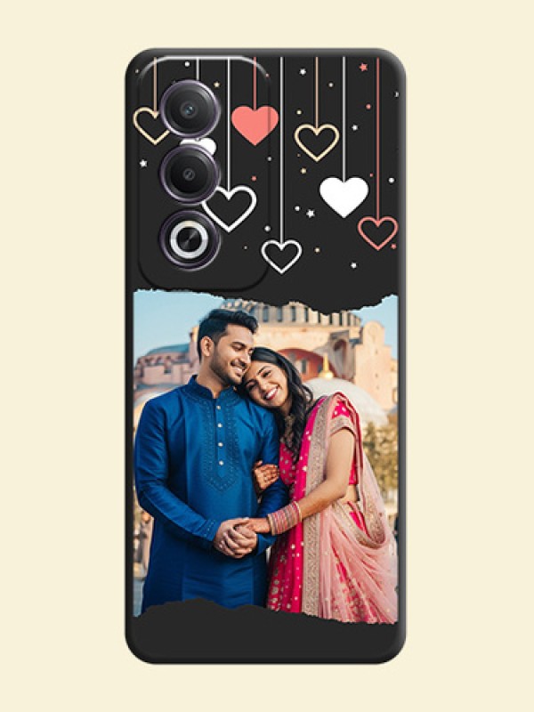 Love Hangings with Splash Wave Picture On Space Black Custom Soft Matte Mobile Back Cover - Oppo K12x 5G