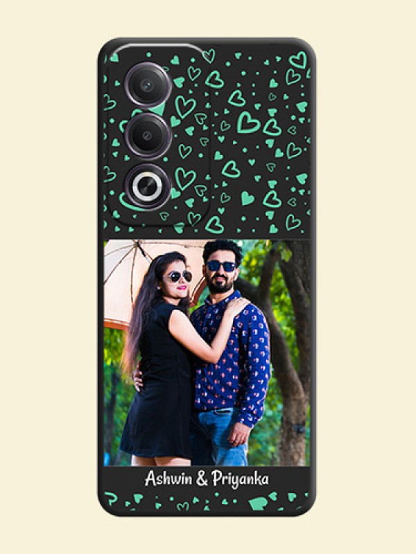 Sea Green Indefinite Love Pattern on Photo On Space Black Custom Soft Matte Mobile Back Cover - Oppo K12x 5G