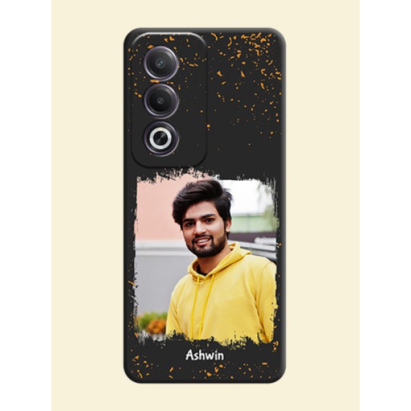 Spray Free Design on Photo On Space Black Custom Soft Matte Mobile Back Cover - Oppo K12x 5G Spray Free Design on Photo On Space Black Custom Soft Matte Mobile Back Cover - Oppo K12x 5G