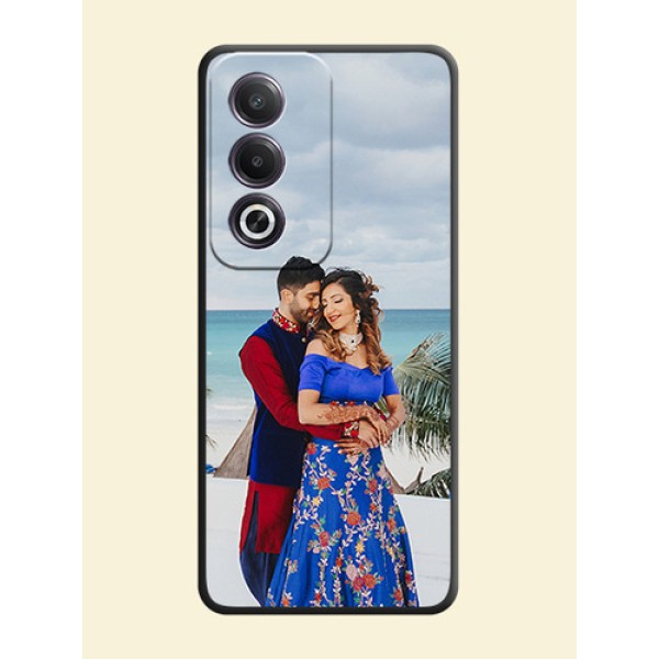Full Single Pic Upload On Space Black Custom Soft Matte Mobile Back Cover - Oppo K12x 5G Full Single Pic Upload On Space Black Custom Soft Matte Mobile Back Cover - Oppo K12x 5G