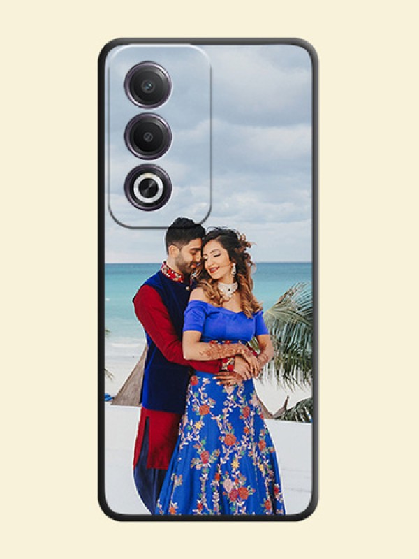 Full Single Pic Upload On Space Black Custom Soft Matte Mobile Back Cover - Oppo K12x 5G