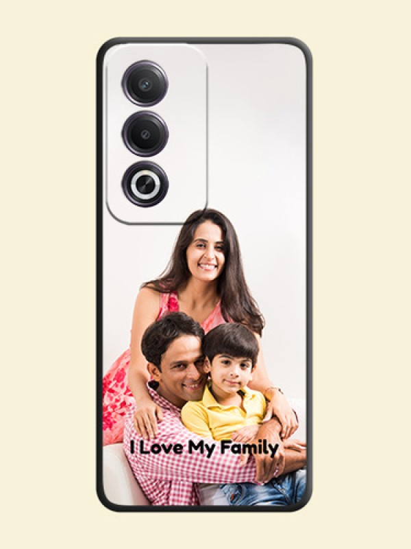 Full Single Pic Upload With Text On Space Black Custom Soft Matte Mobile Back Cover - Oppo K12x 5G