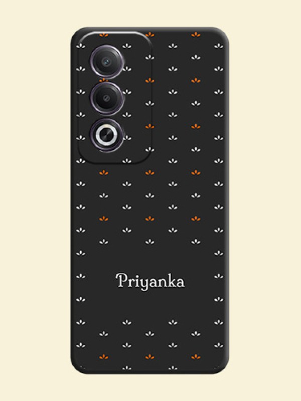 Simple Pattern With Custom Text On Space Black Custom Soft Matte Mobile Back Cover - Oppo K12x 5G