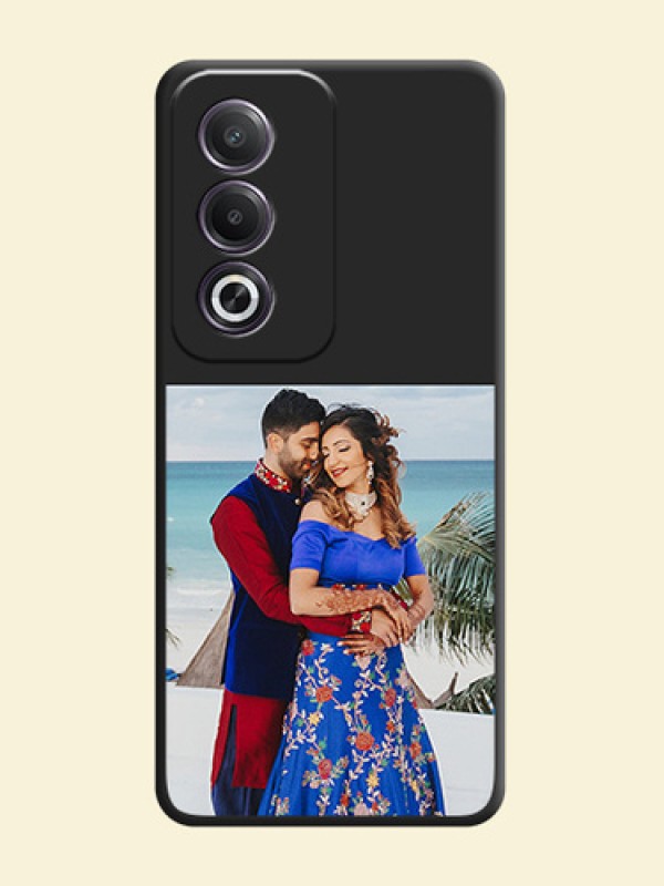 Image Upload With Space Black Color On Custom Soft Matte Mobile Back Cover - Oppo K12X 5G