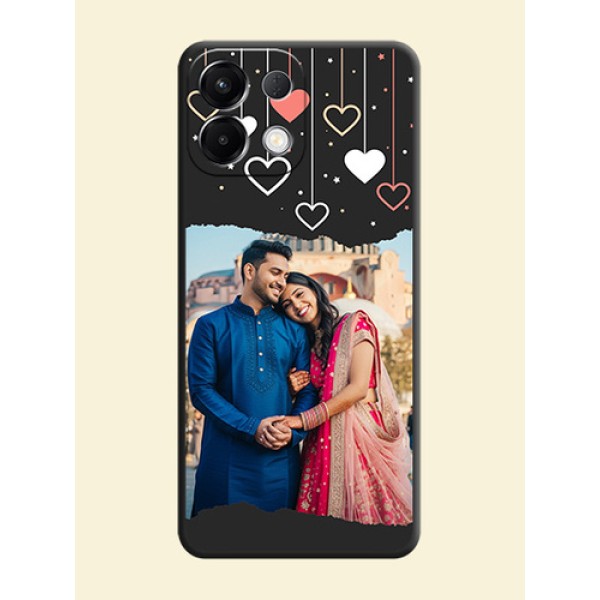 Love Hangings with Splash Wave Picture On Space Black Custom Soft Matte Mobile Back Cover - Oppo K13 5G
