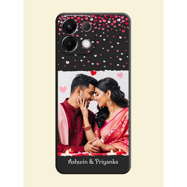 Fall in Love with Your Partner on Photo On Space Black Custom Soft Matte Mobile Back Cover - Oppo K13 5G Fall in Love with Your Partner on Photo On Space Black Custom Soft Matte Mobile Back Cover - Oppo K13 5G