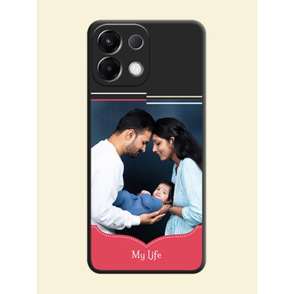Classic Plain Design with Name On Space Black Custom Soft Matte Mobile Back Cover - Oppo K13 5G Classic Plain Design with Name On Space Black Custom Soft Matte Mobile Back Cover - Oppo K13 5G