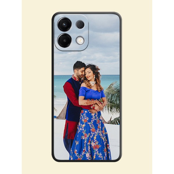 Full Single Pic Upload On Space Black Custom Soft Matte Mobile Back Cover - Oppo K13 5G Full Single Pic Upload On Space Black Custom Soft Matte Mobile Back Cover - Oppo K13 5G