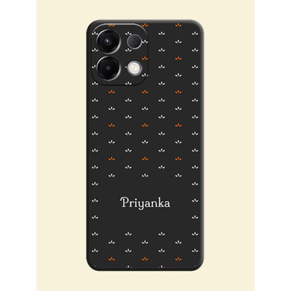 Simple Pattern With Custom Text On Space Black Custom Soft Matte Mobile Back Cover - Oppo K13 5G Simple Pattern With Custom Text On Space Black Custom Soft Matte Mobile Back Cover - Oppo K13 5G