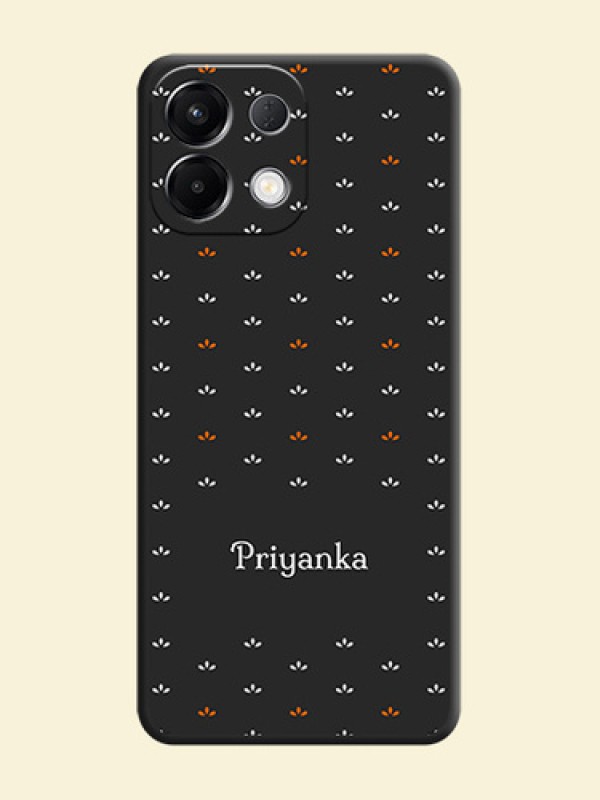 Simple Pattern With Custom Text On Space Black Custom Soft Matte Mobile Back Cover - Oppo K13 5G