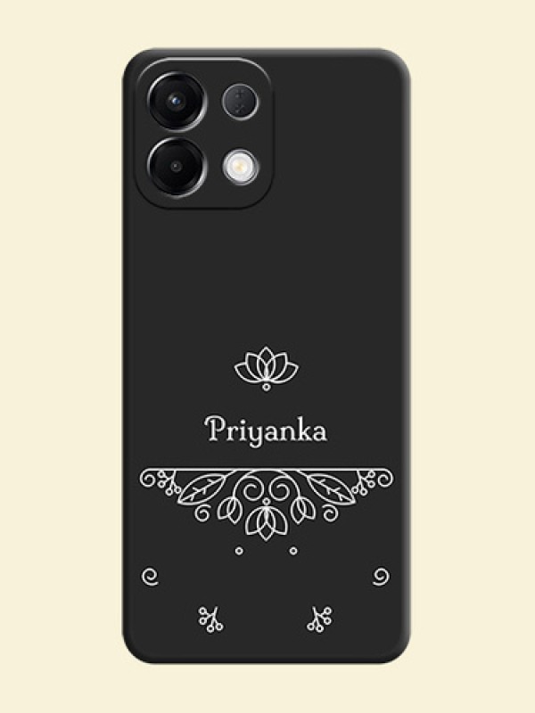 Lotus Garden Custom Text On Space Black Custom Soft Matte Mobile Back Cover - Oppo K13 5G
